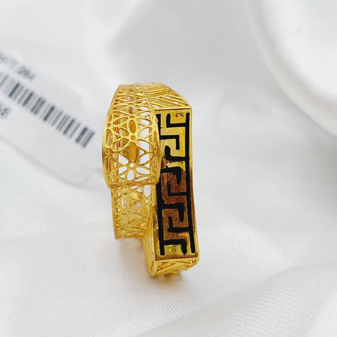 21K Gold Enamel Ring by Saeed Jewelry - Image 6