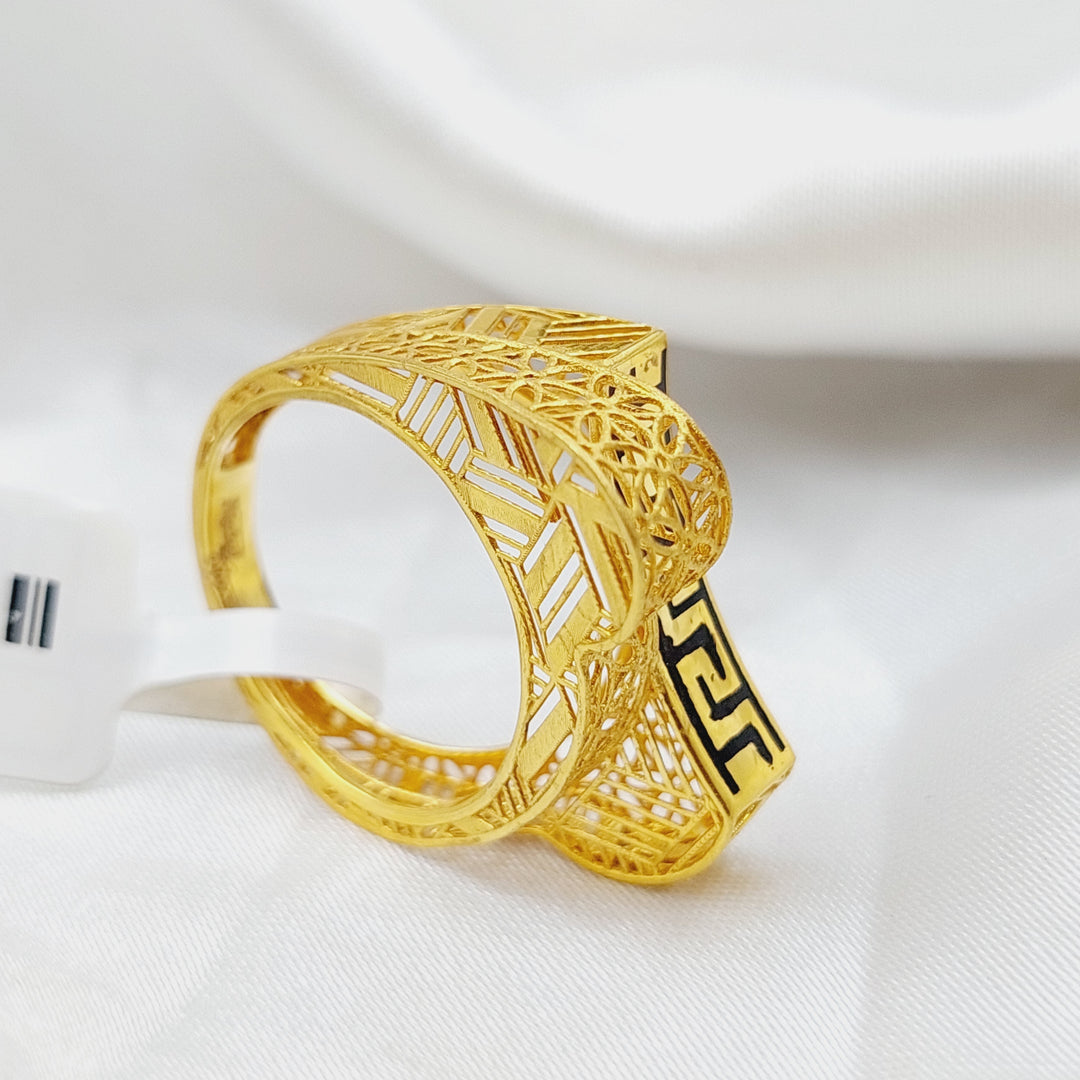 21K Gold Enamel Ring by Saeed Jewelry - Image 1