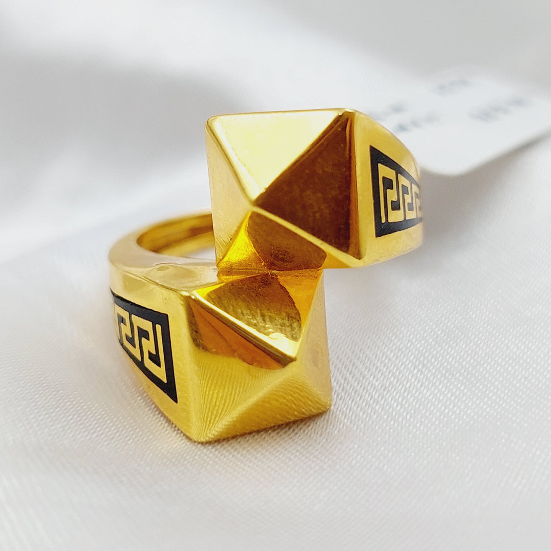 21K Gold Enamel Ring by Saeed Jewelry - Image 5