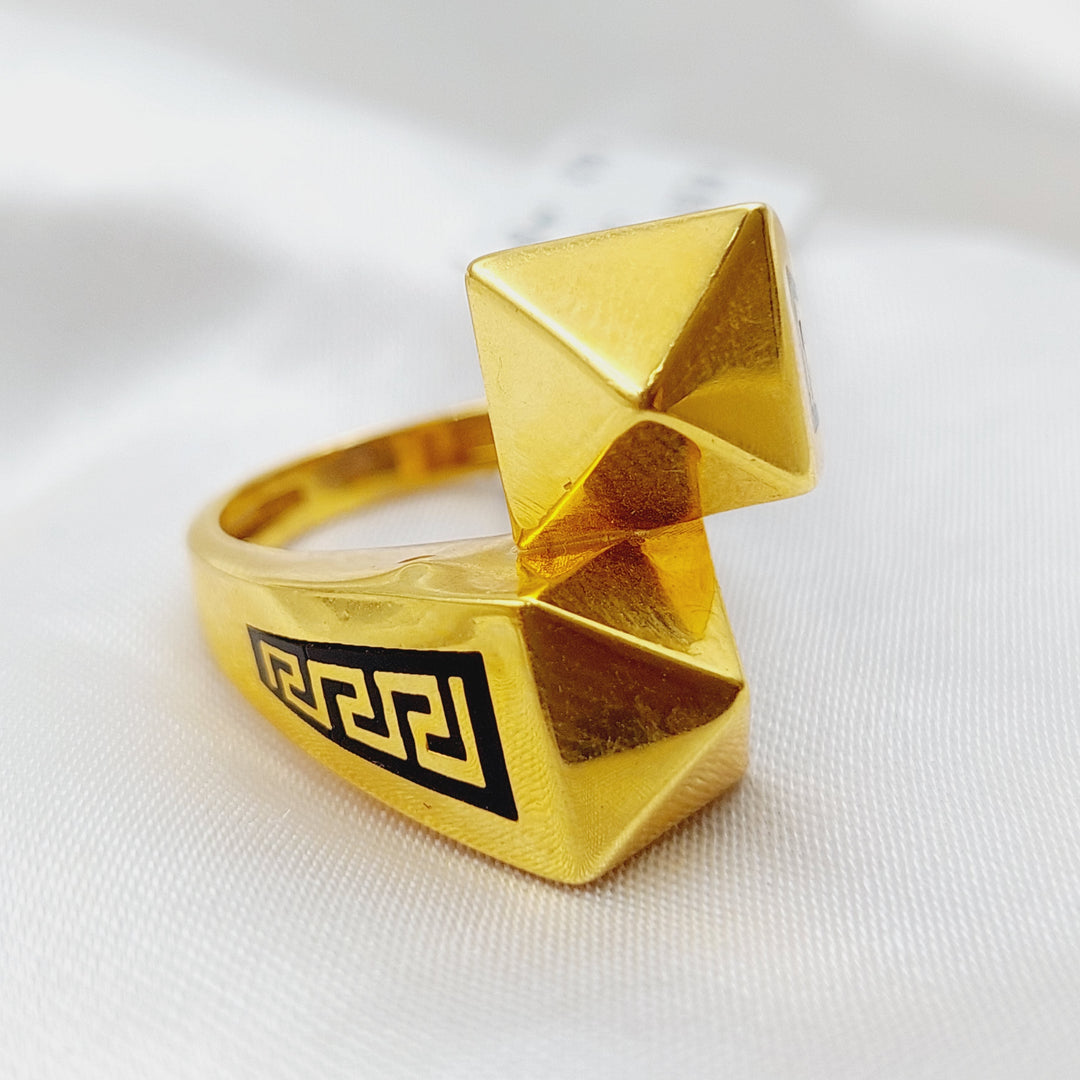 21K Gold Enamel Ring by Saeed Jewelry - Image 1