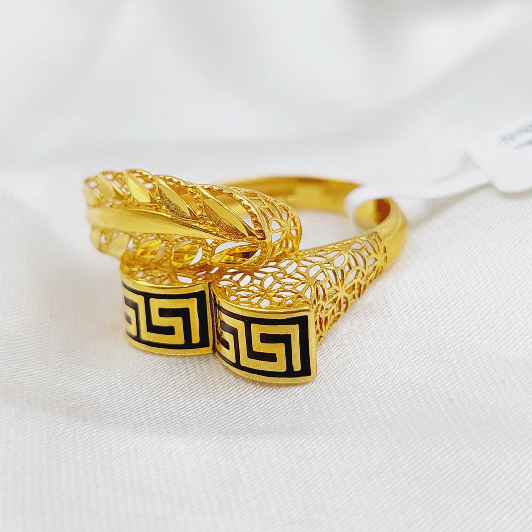 21K Gold Enamel Ring by Saeed Jewelry - Image 1