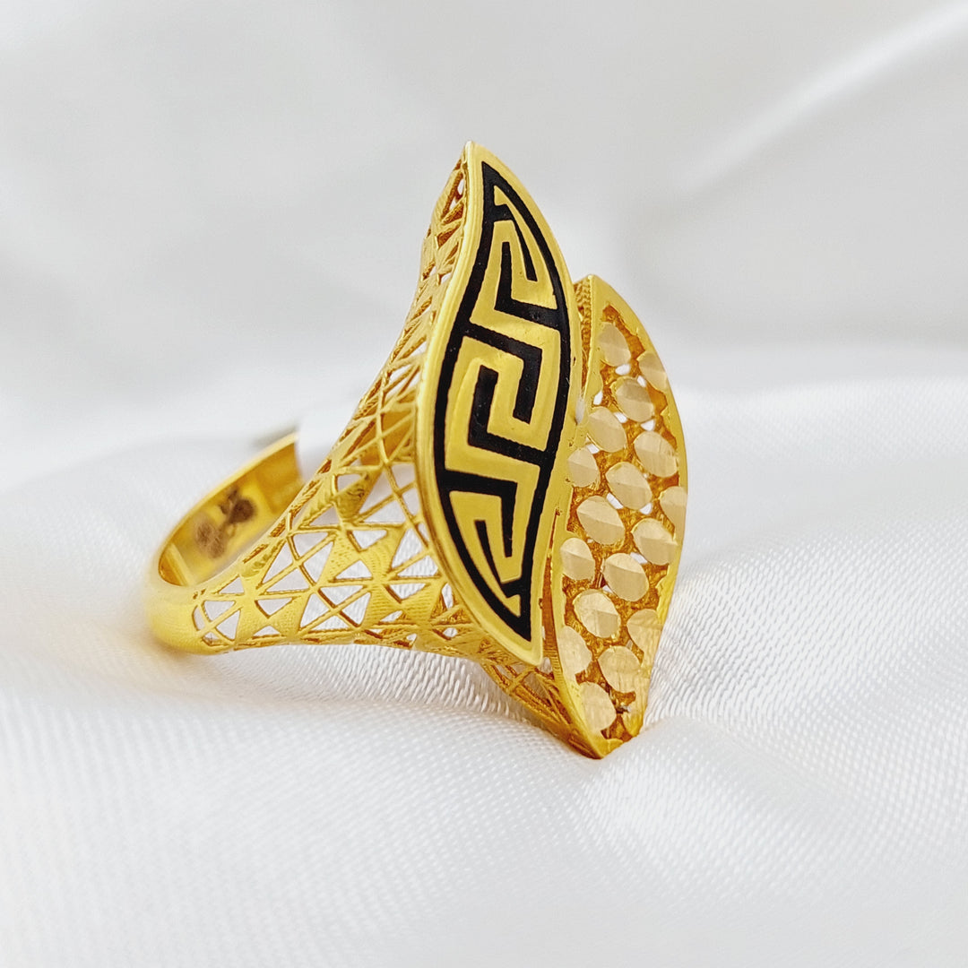 21K Gold Enamel Ring by Saeed Jewelry - Image 1