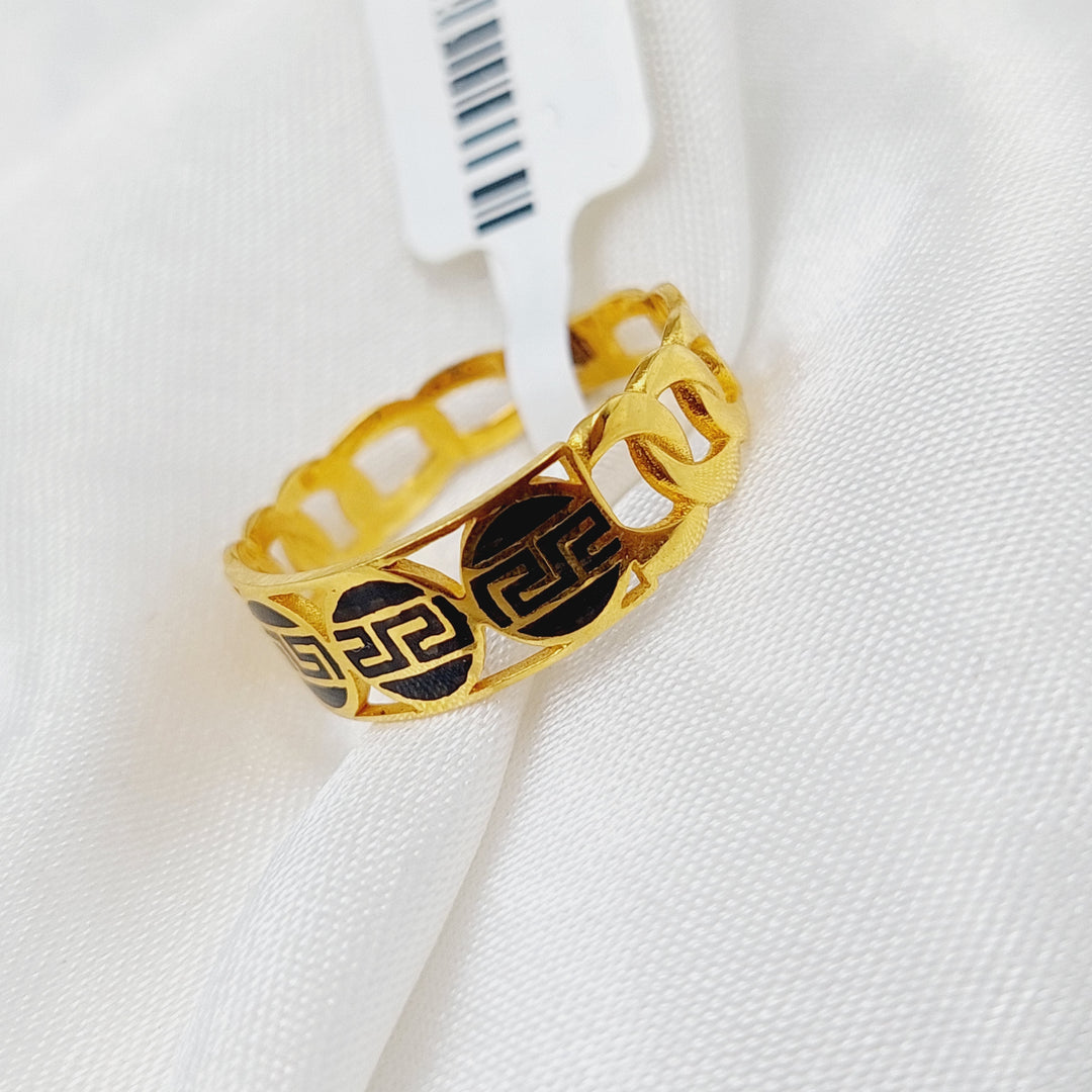 21K Gold Enamel Ring by Saeed Jewelry - Image 1