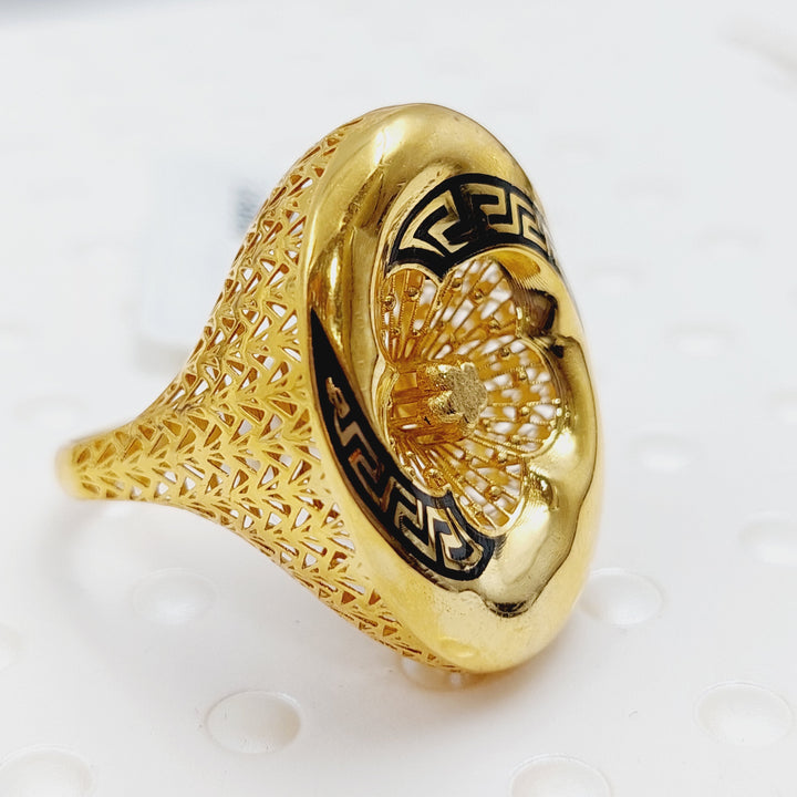 21K Gold Enamel Ring by Saeed Jewelry - Image 2