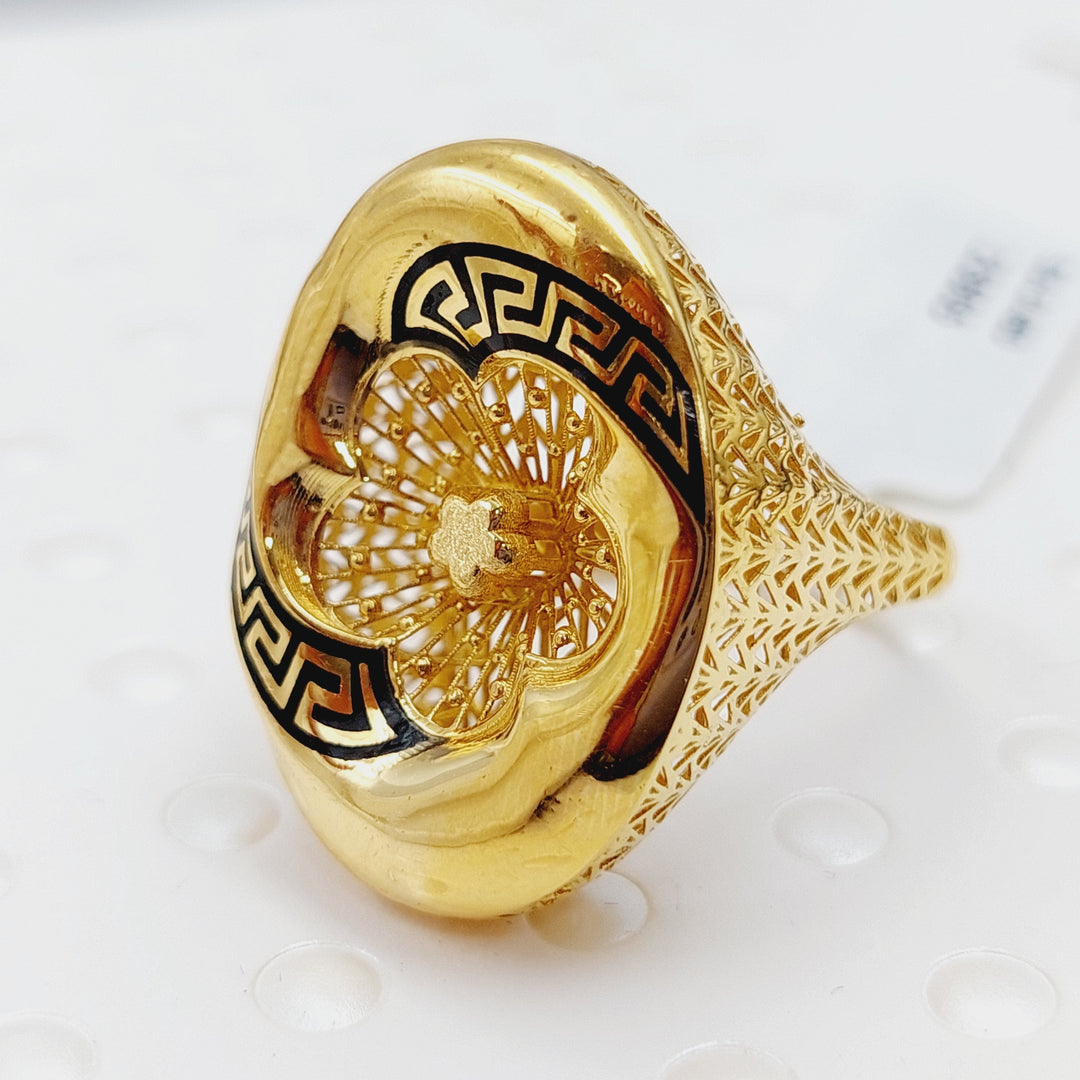 21K Gold Enamel Ring by Saeed Jewelry - Image 1