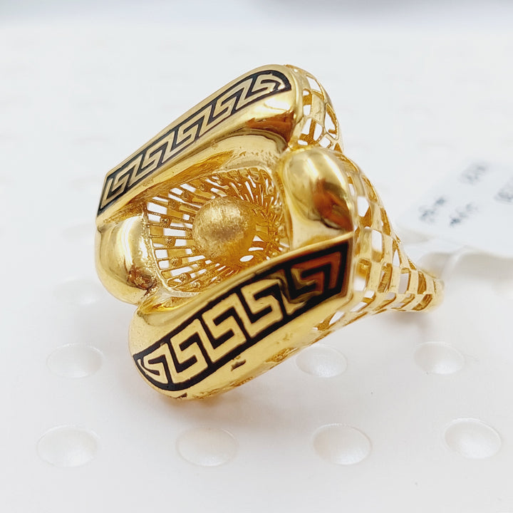 21K Gold Enamel Ring by Saeed Jewelry - Image 1