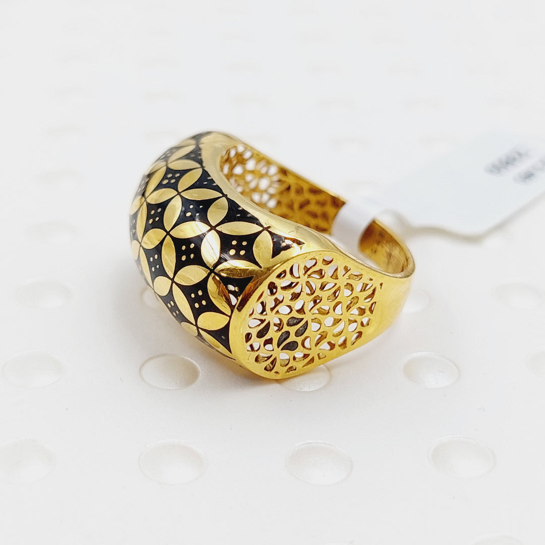 21K Gold Enamel Ring by Saeed Jewelry - Image 3