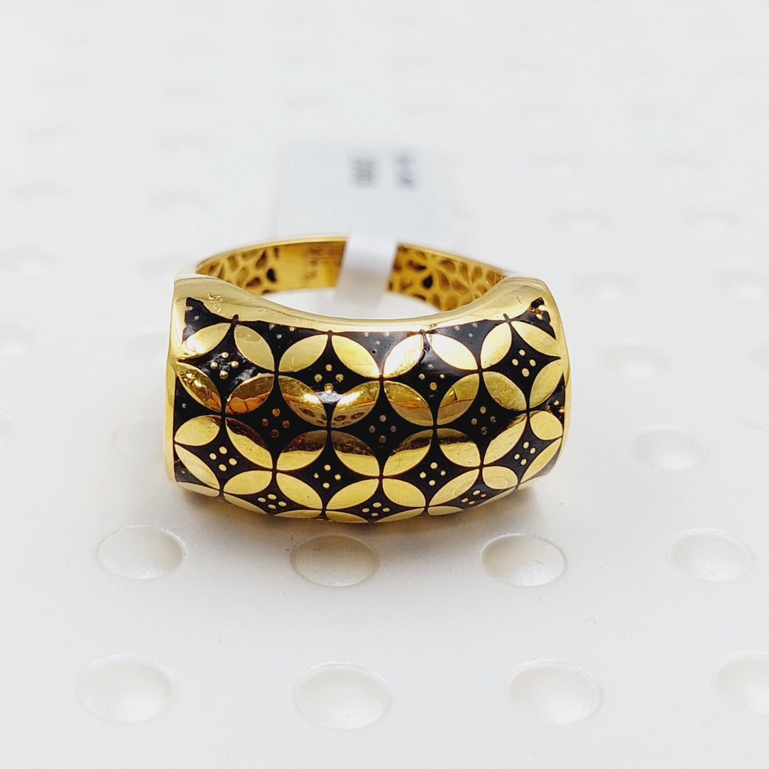 21K Gold Enamel Ring by Saeed Jewelry - Image 4