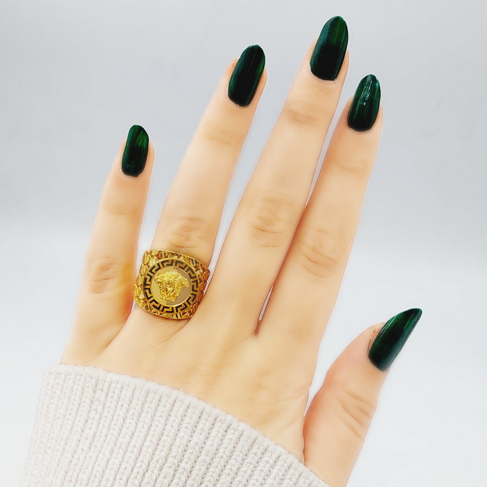 21K Gold Enamel Ring by Saeed Jewelry - Image 2