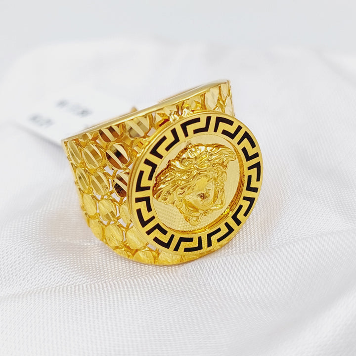 21K Gold Enamel Ring by Saeed Jewelry - Image 4