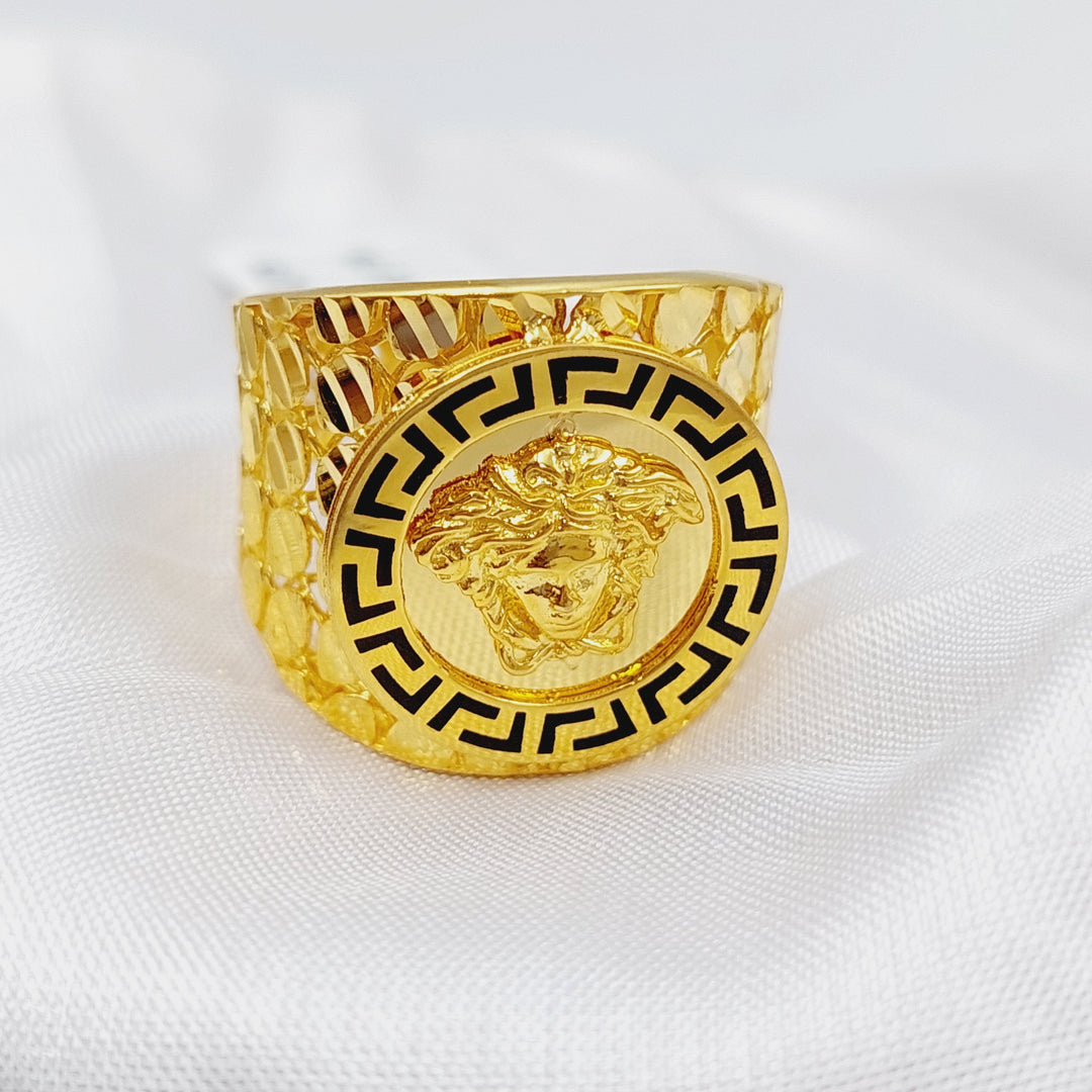 21K Gold Enamel Ring by Saeed Jewelry - Image 1