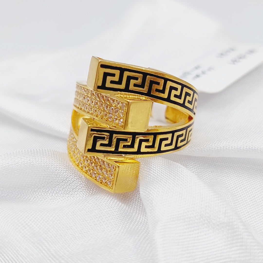 21K Gold Enamel Ring by Saeed Jewelry - Image 3