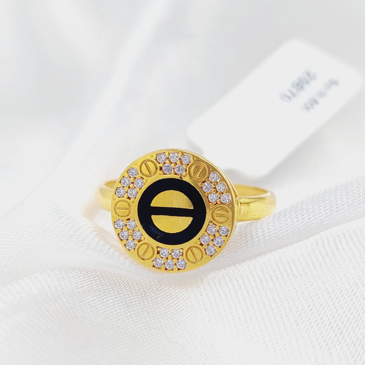 21K Gold Enamel Ring by Saeed Jewelry - Image 7