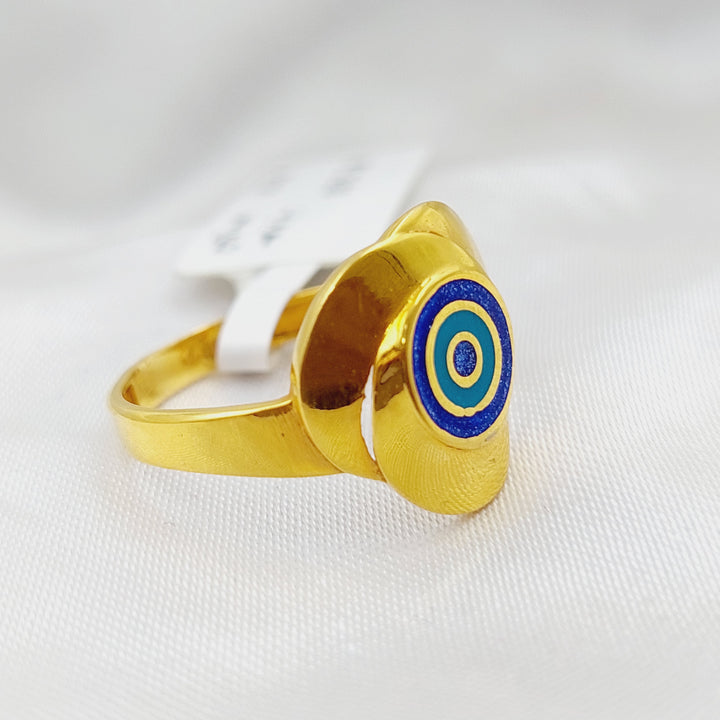 21K Gold Enamel Ring by Saeed Jewelry - Image 3