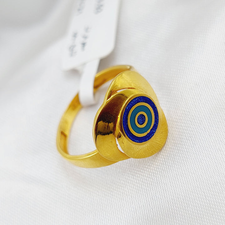 21K Gold Enamel Ring by Saeed Jewelry - Image 4