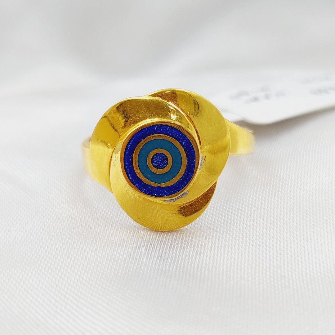 21K Gold Enamel Ring by Saeed Jewelry - Image 6