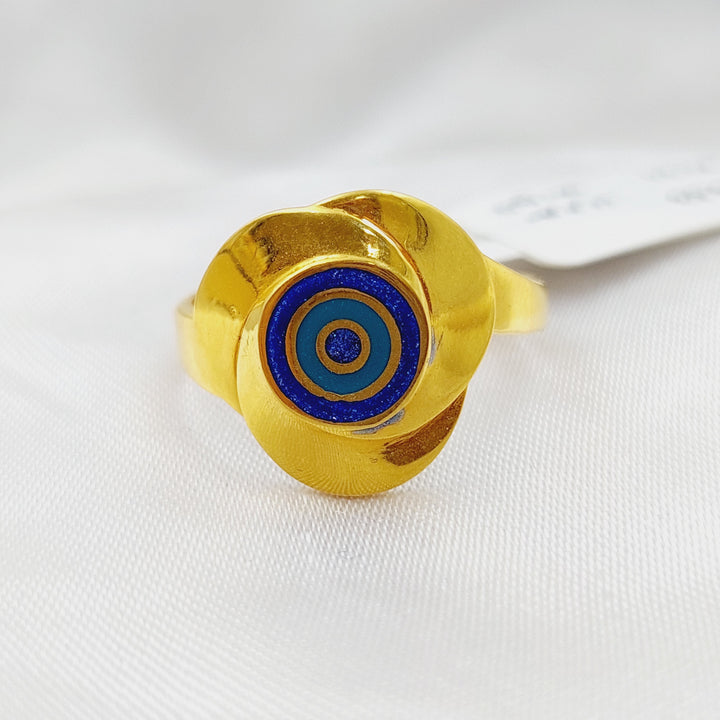 21K Gold Enamel Ring by Saeed Jewelry - Image 1