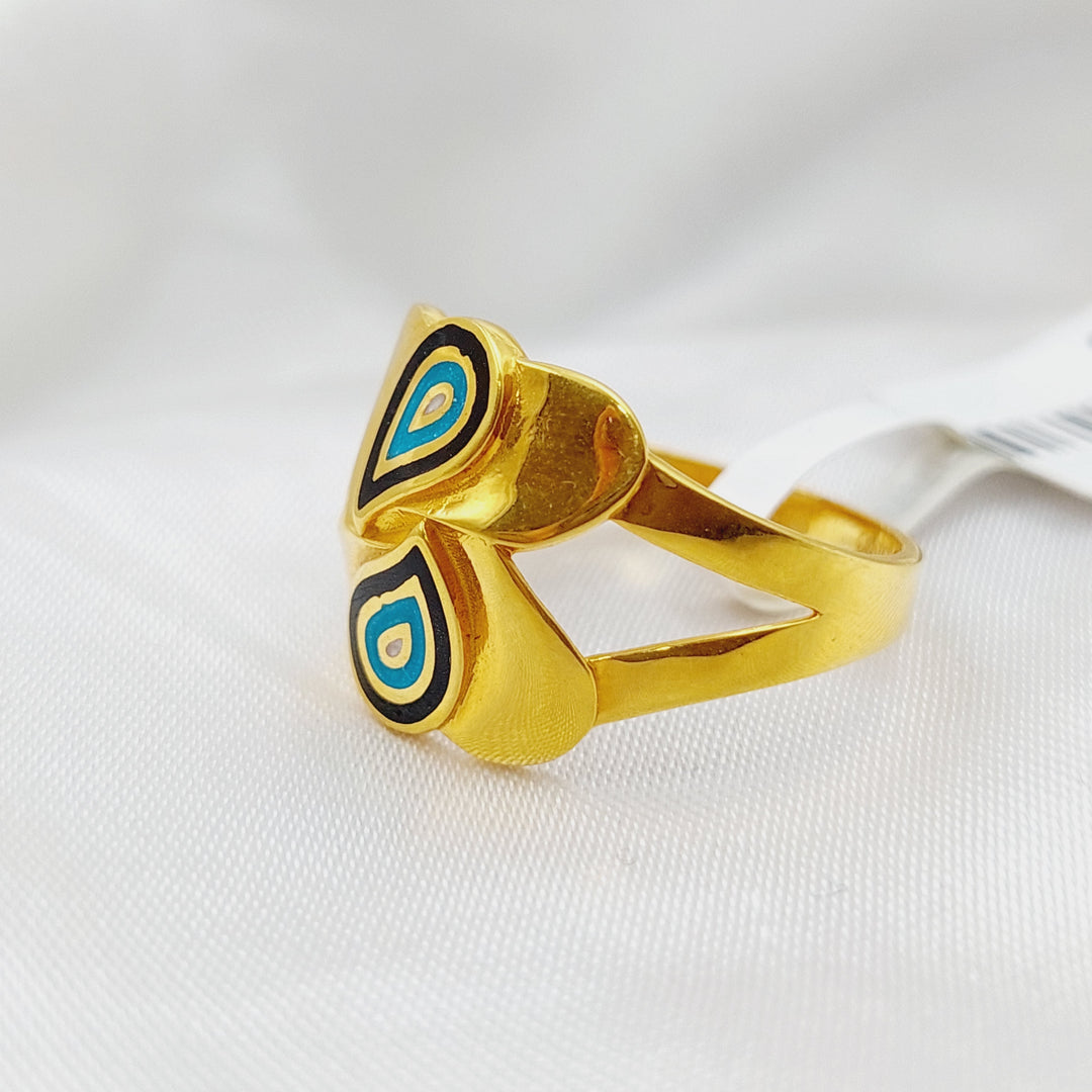 21K Gold Enamel Ring by Saeed Jewelry - Image 1