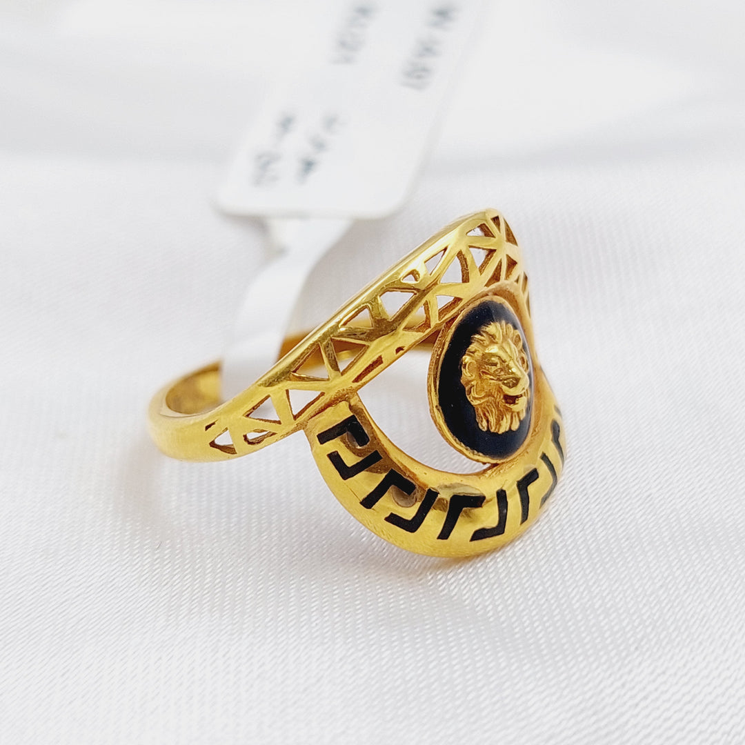 21K Gold Enamel Ring by Saeed Jewelry - Image 1