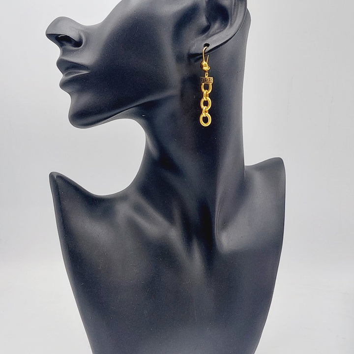 21K Gold Enameled Earrings by Saeed Jewelry - Image 3