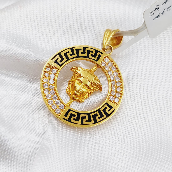 21K Gold Enamel's Pendant by Saeed Jewelry - Image 3