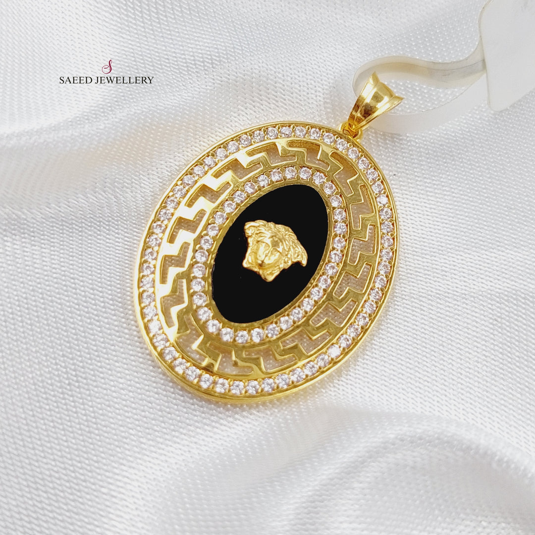 21K Gold Enamel's Pendant by Saeed Jewelry - Image 3