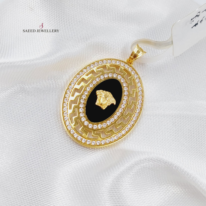 21K Gold Enamel's Pendant by Saeed Jewelry - Image 4