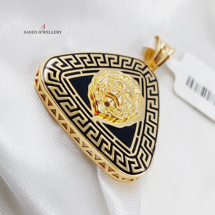 21K Gold Enamel's Pendant by Saeed Jewelry - Image 3