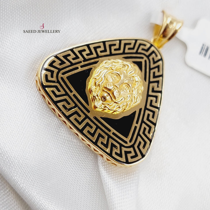 21K Gold Enamel's Pendant by Saeed Jewelry - Image 4