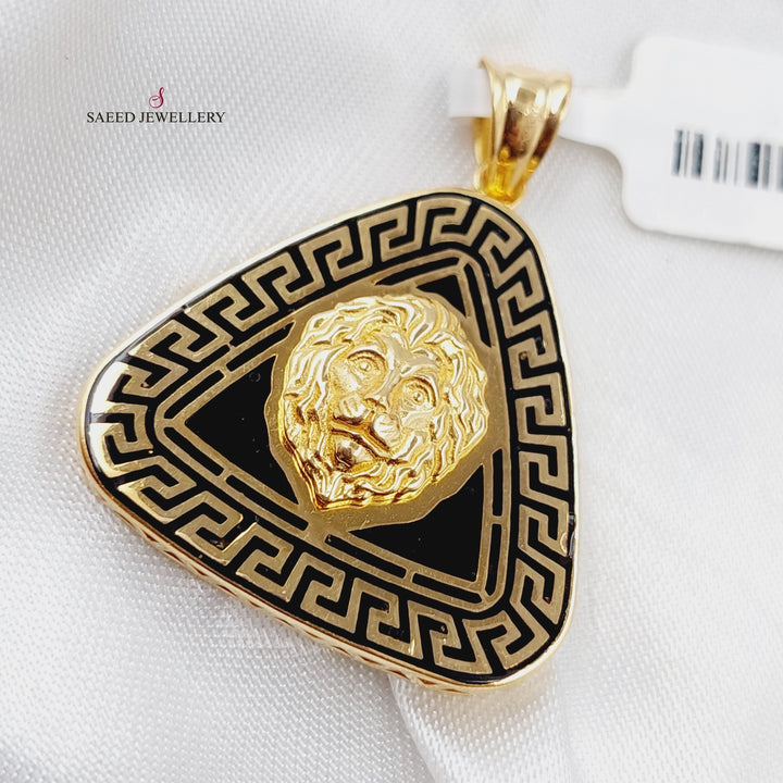 21K Gold Enamel's Pendant by Saeed Jewelry - Image 1