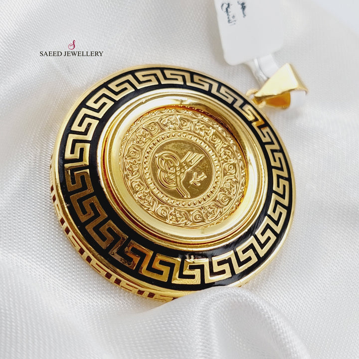 21K Gold Enamel's Pendant by Saeed Jewelry - Image 1