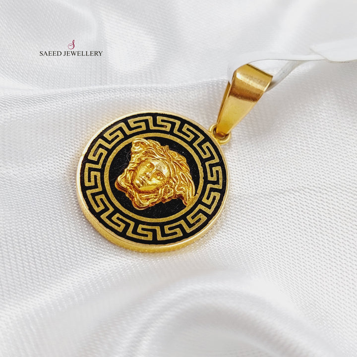 21K Gold Enamel's Pendant by Saeed Jewelry - Image 3