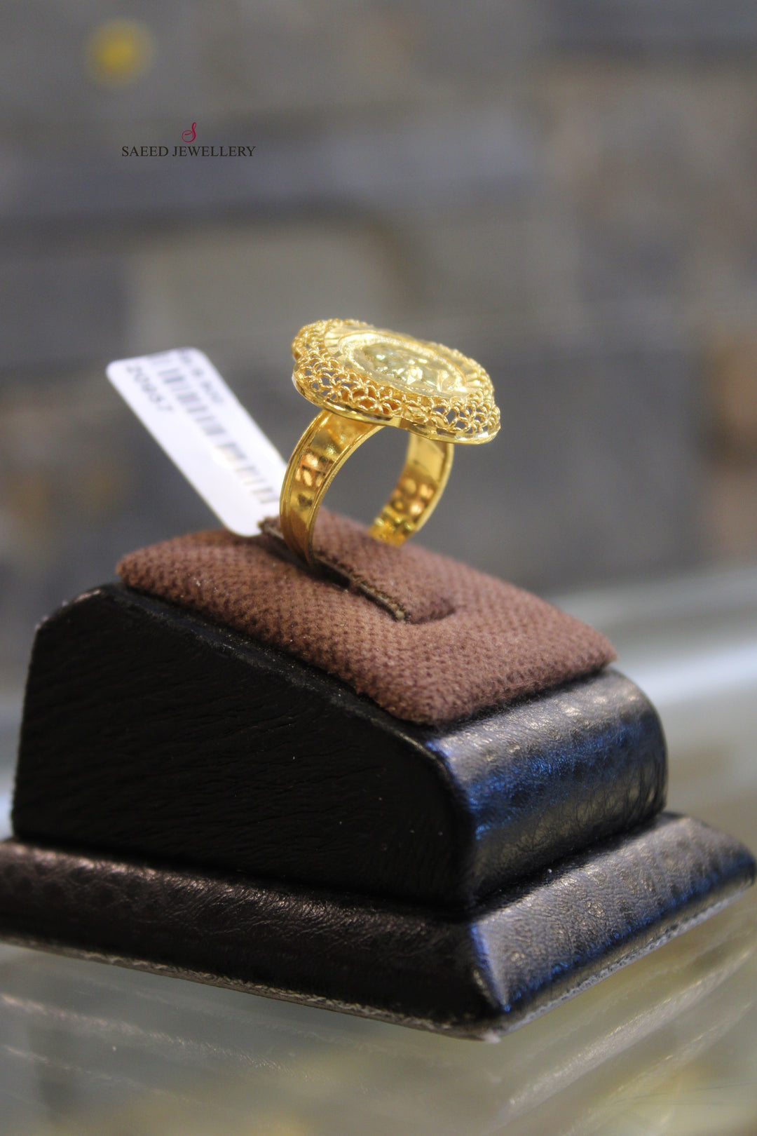 21K Gold English Lira Ring by Saeed Jewelry - Image 7