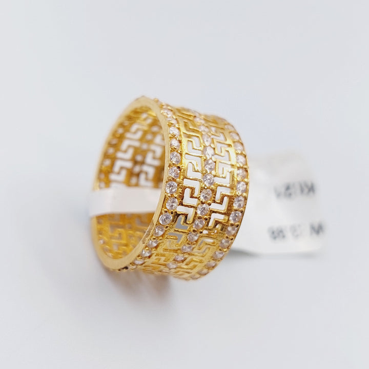 21K Gold Engraved Wedding Ring by Saeed Jewelry - Image 6