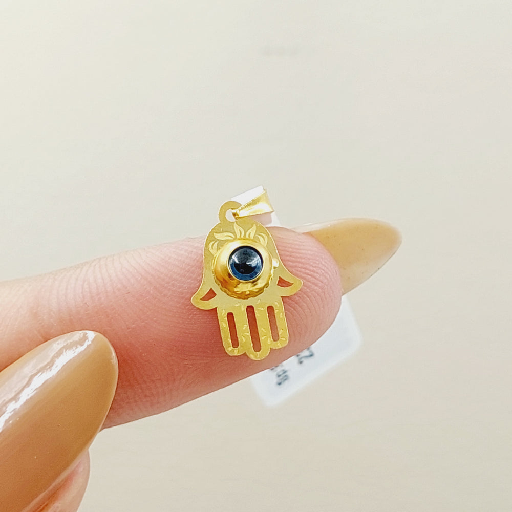 21K Gold Eye Pendant by Saeed Jewelry - Image 2