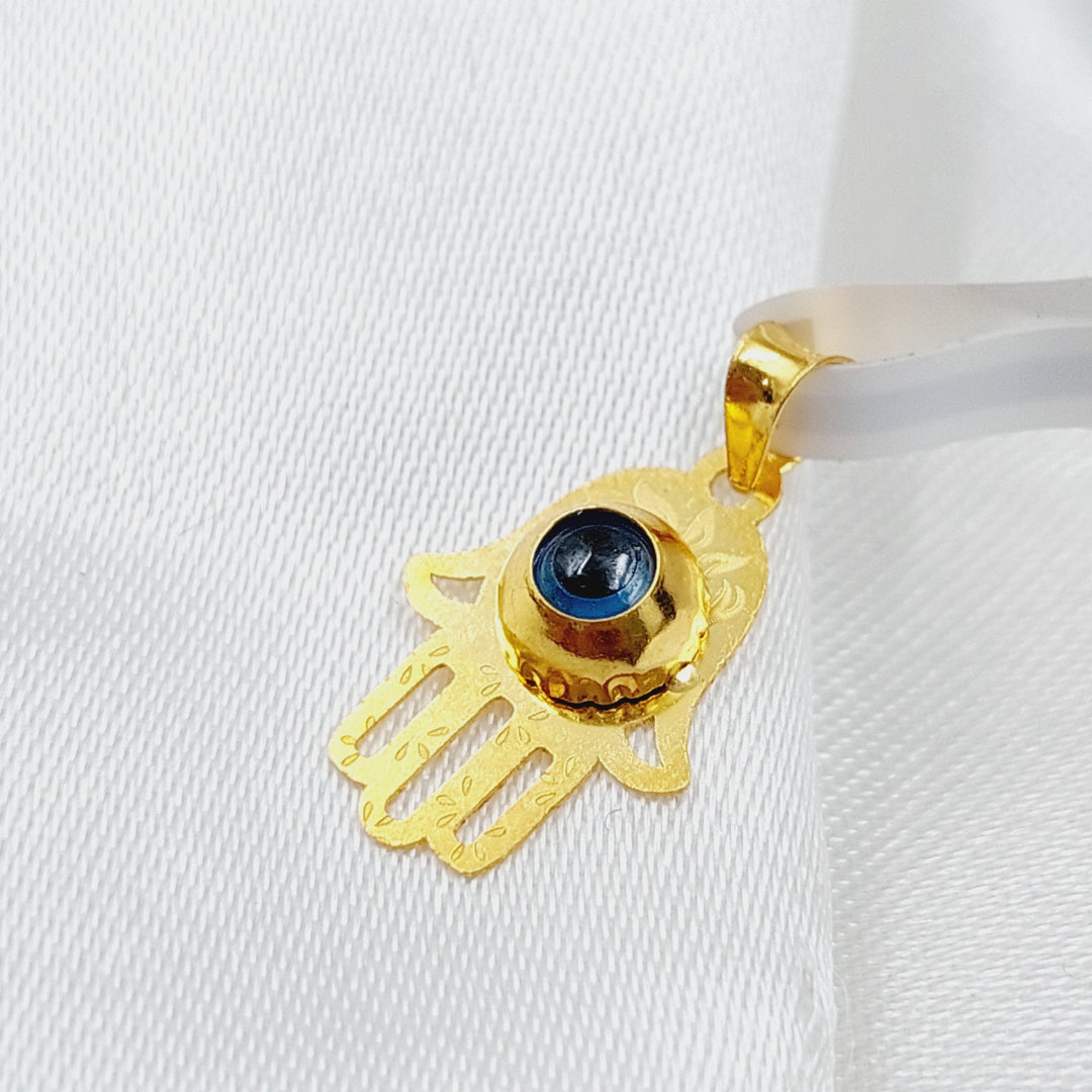 21K Gold Eye Pendant by Saeed Jewelry - Image 5