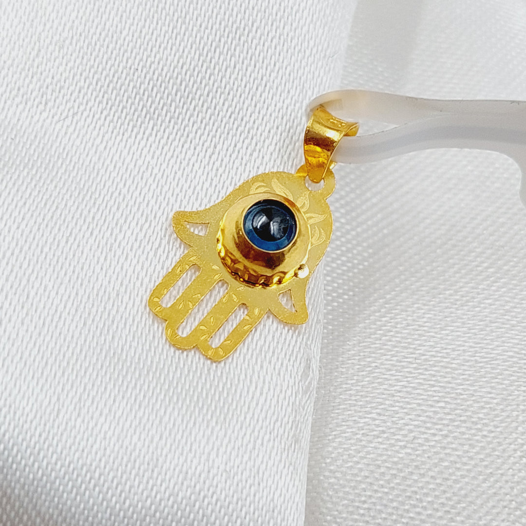 21K Gold Eye Pendant by Saeed Jewelry - Image 1