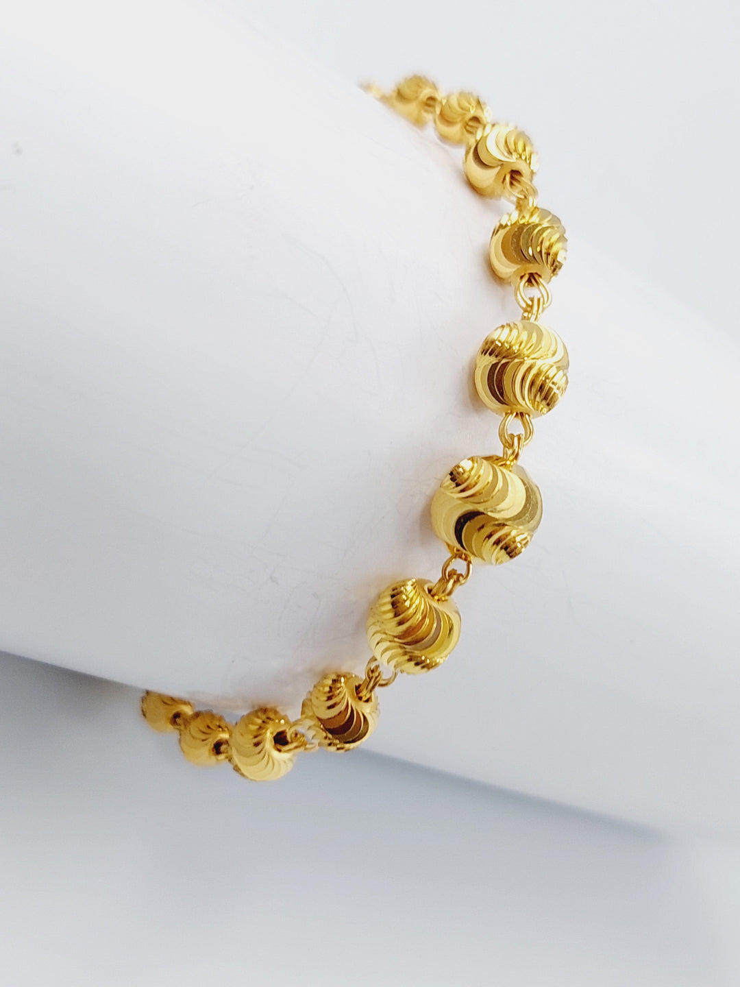 21K Gold Fancy Balls Bracelet by Saeed Jewelry - Image 3