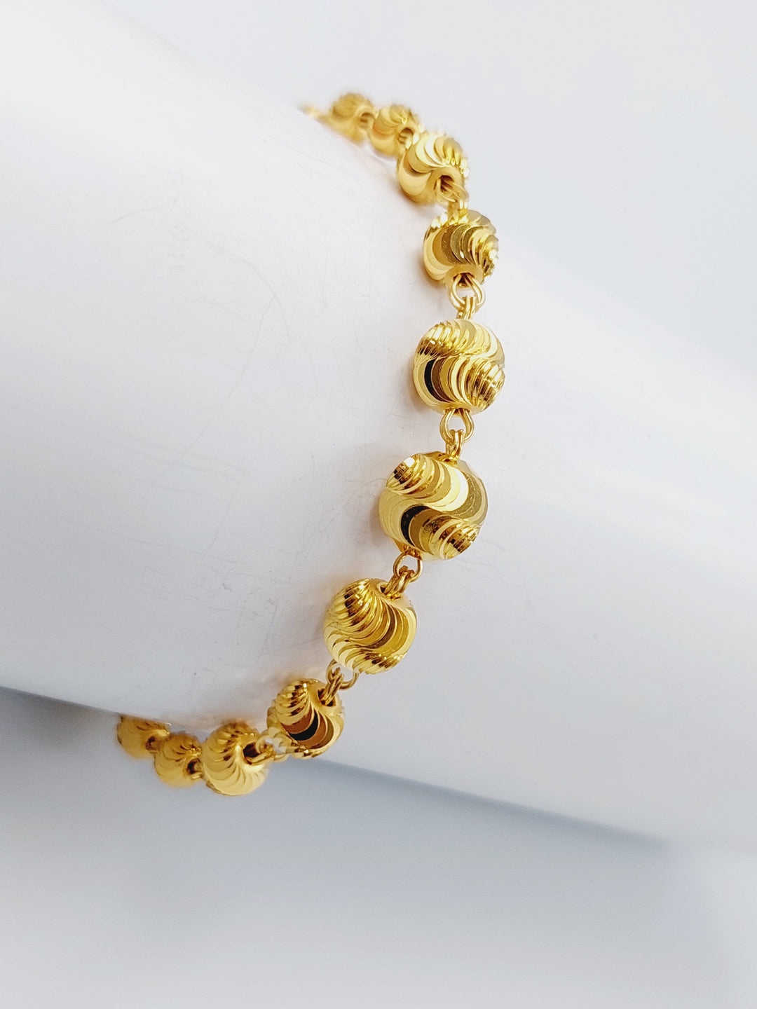 21K Gold Fancy Balls Bracelet by Saeed Jewelry - Image 1