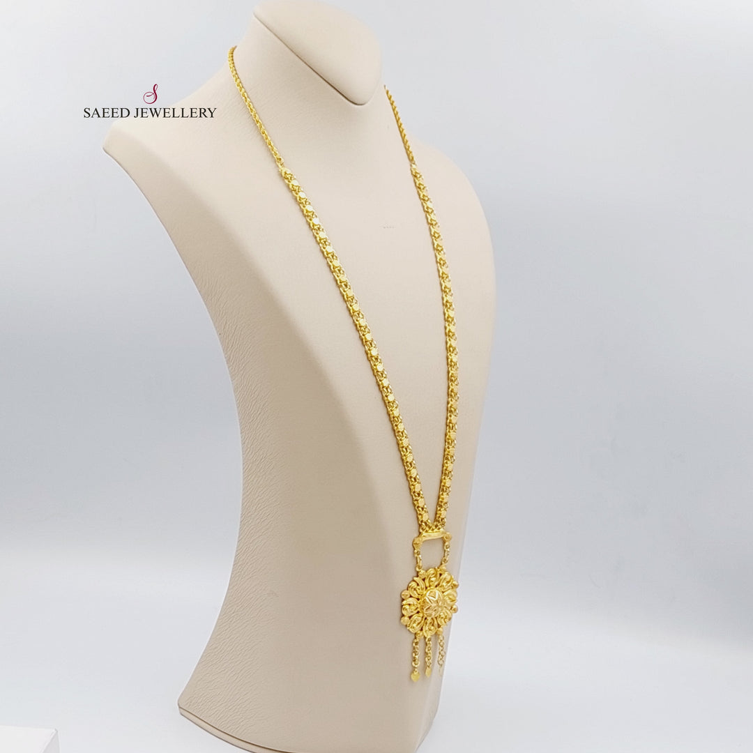 21K Gold Fancy Balls Necklace by Saeed Jewelry - Image 3