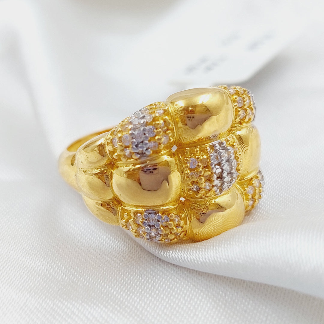 21K Gold Fancy Boxes Ring by Saeed Jewelry - Image 1