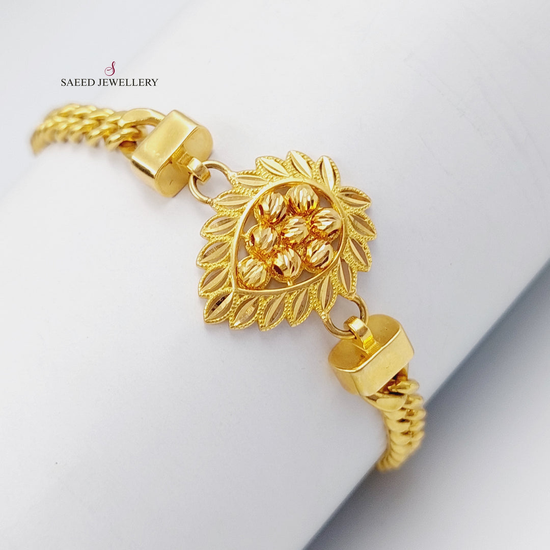 21K Gold Fancy Bracelet by Saeed Jewelry - Image 3