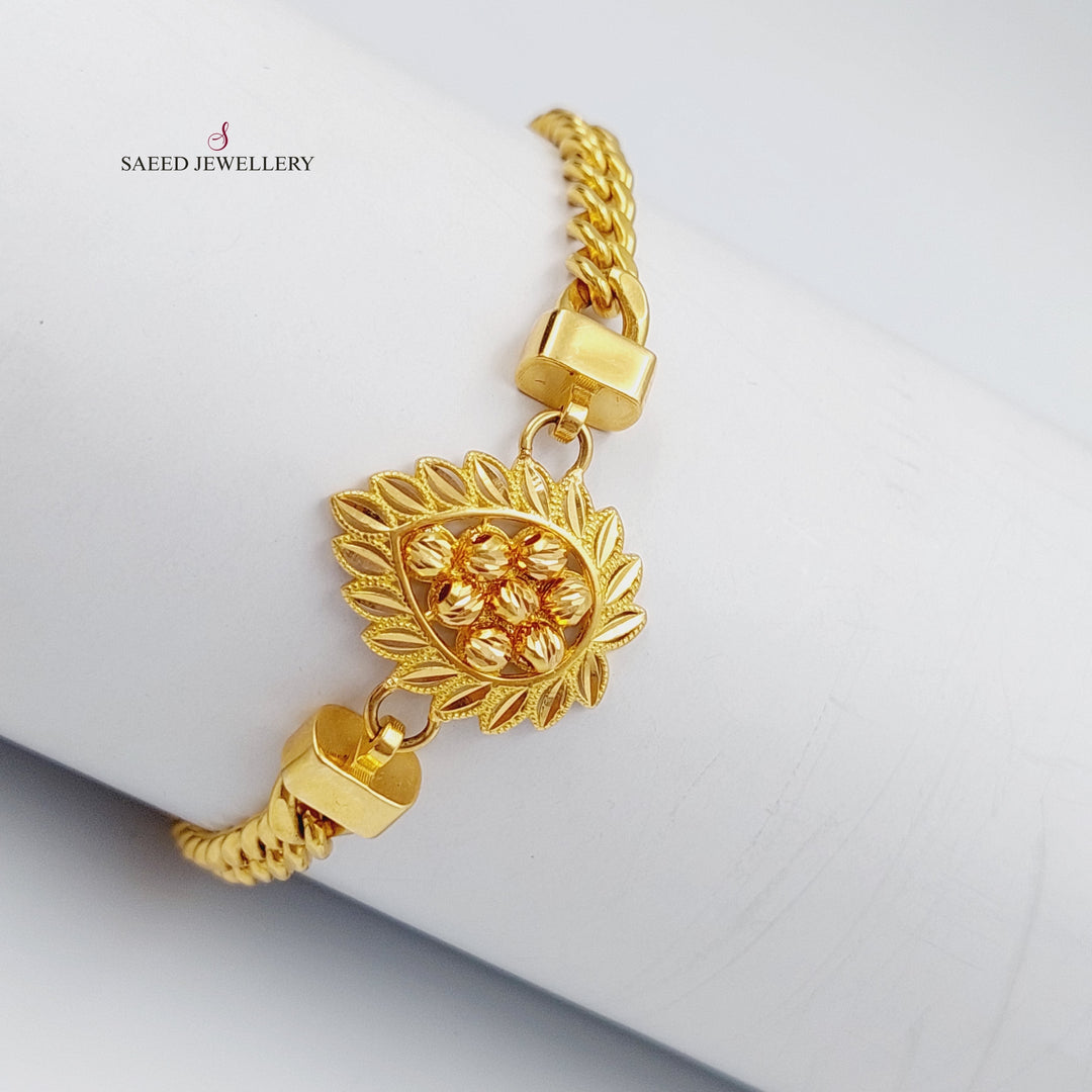 21K Gold Fancy Bracelet by Saeed Jewelry - Image 4