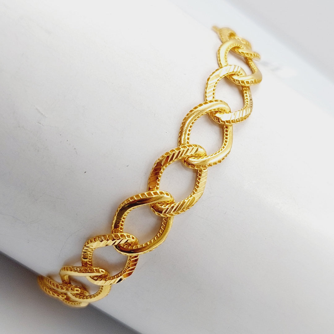 21K Gold Fancy Bracelet by Saeed Jewelry - Image 4