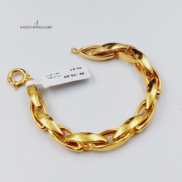 21K Gold Fancy Bracelet by Saeed Jewelry - Image 2