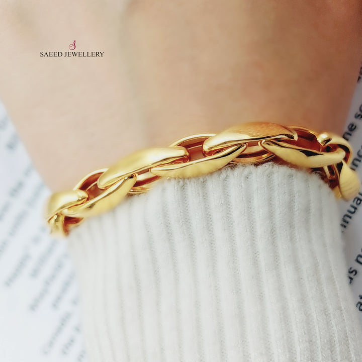 21K Gold Fancy Bracelet by Saeed Jewelry - Image 3