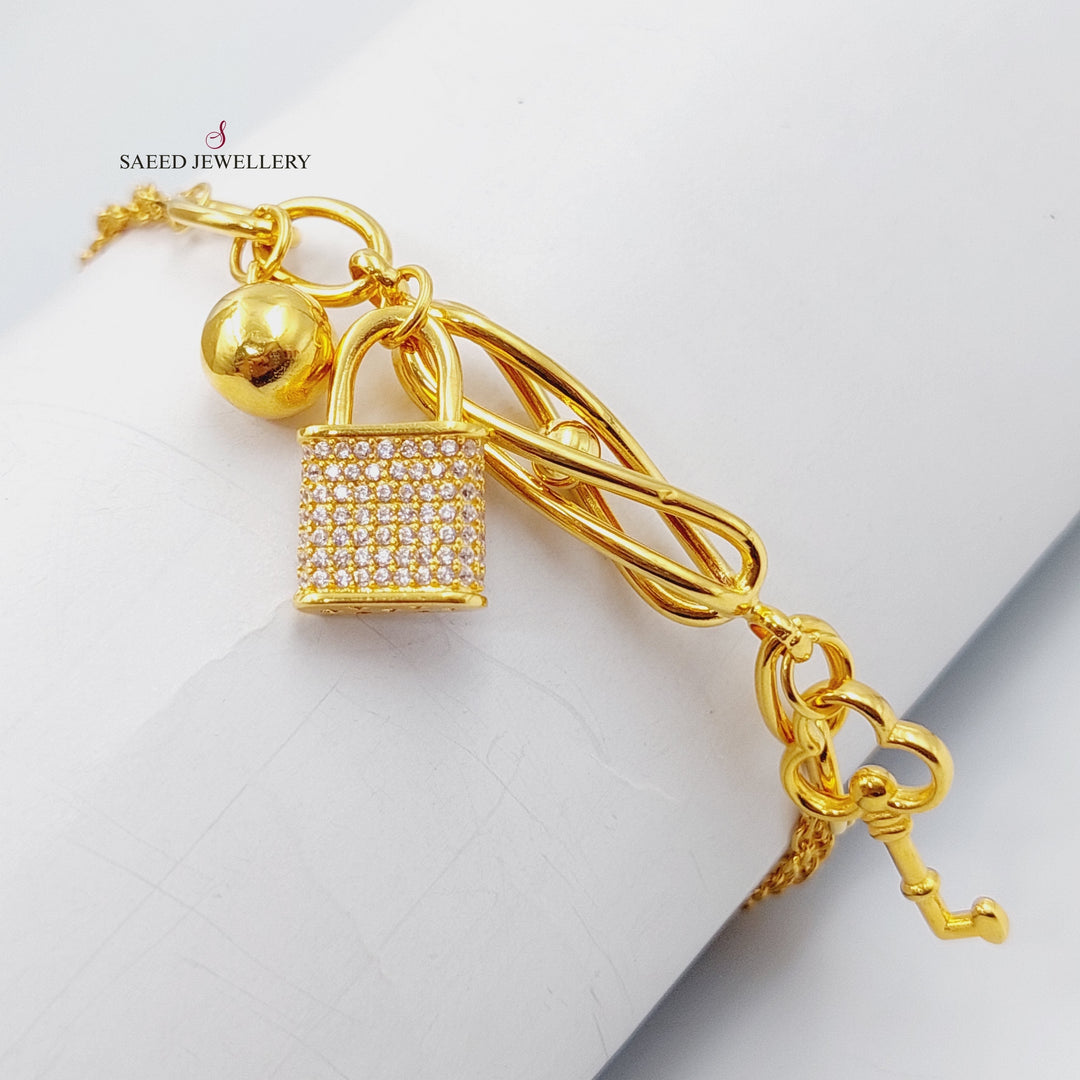 21K Gold Fancy Bracelet by Saeed Jewelry - Image 3