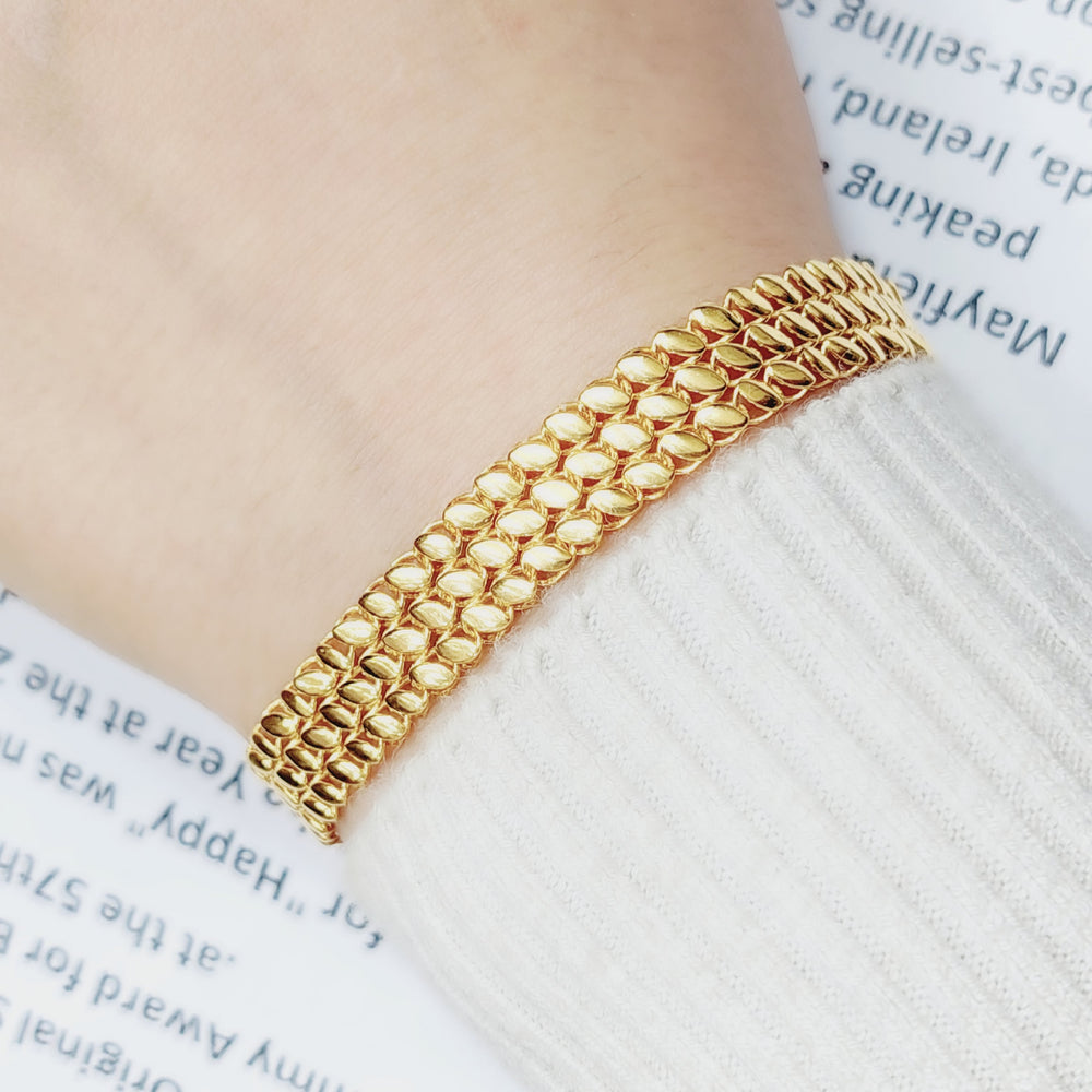 21K Gold Fancy Bracelet by Saeed Jewelry - Image 2