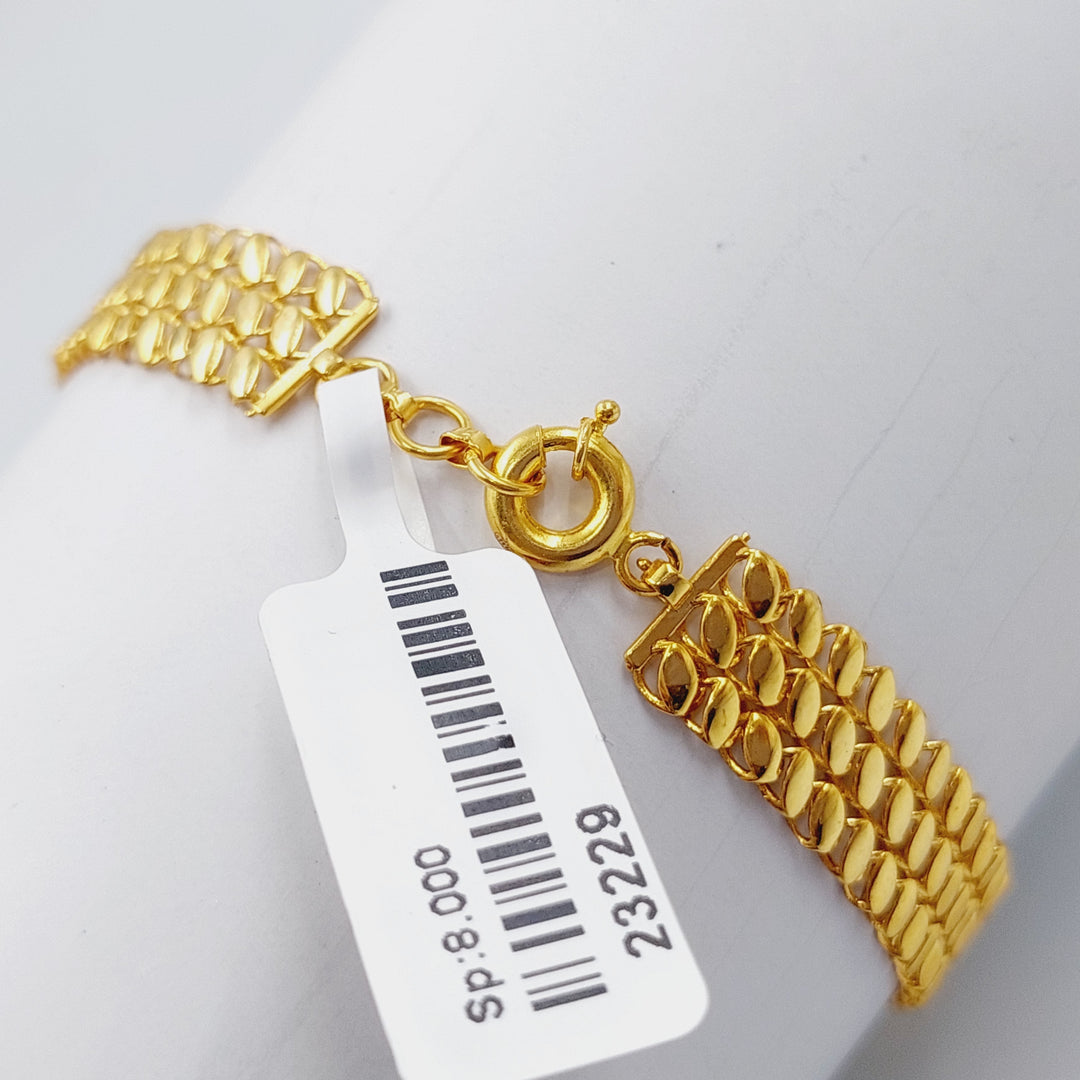 21K Gold Fancy Bracelet by Saeed Jewelry - Image 3