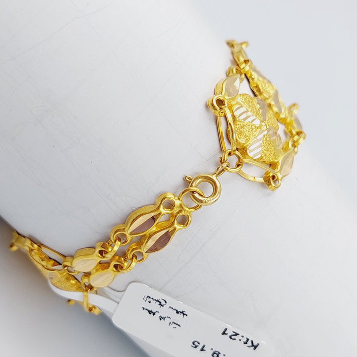 21K Gold Fancy Bracelet by Saeed Jewelry - Image 2